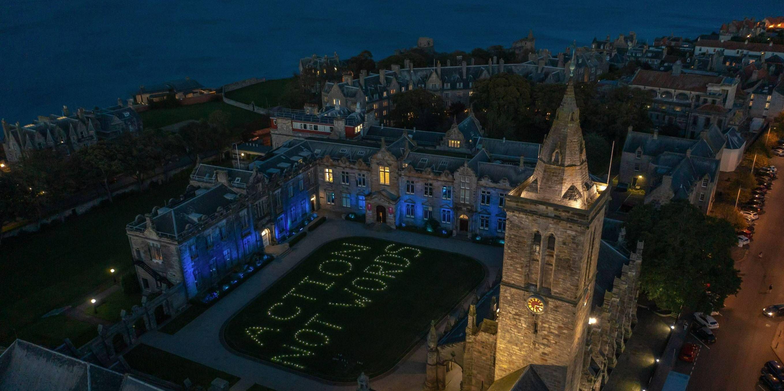 St Salvator's Quad at night